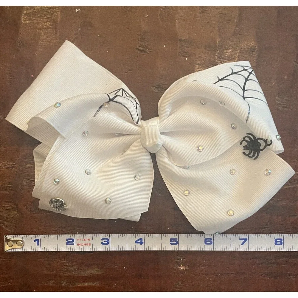 JoJo Siwa Halloween Spider Bow Hair Clip White